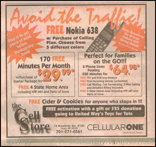 1997 Cell Phone Plan