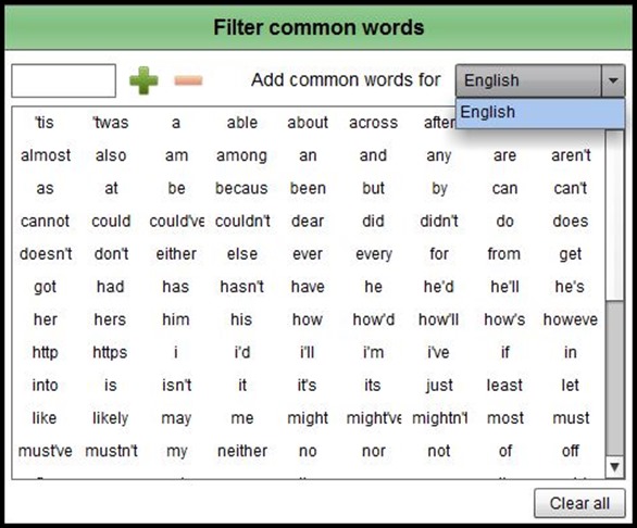 Filter Common English Words