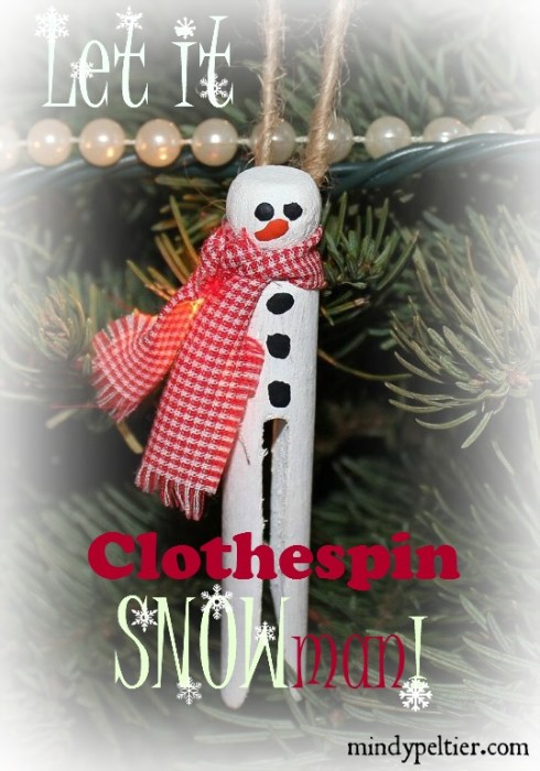 Let it Clothespin Snowman! @MindyJPeltier